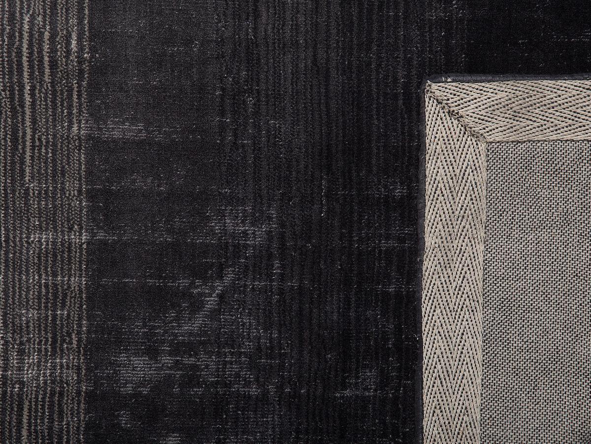 KURZFLOR-TEPPICH Ercis 200/200 cm - Schwarz, Naturmaterialien (200/200cm) - Beliani