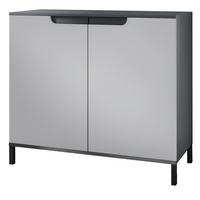 KOMMODE Sylt Hellgrau Seidenmatt - Greige, Holzwerkstoff (92.5/83.5/35cm) - Vladon