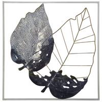 WANDDEKORATION Metall schwarz/grau/gold Rhenium - Multicolor, Metall (50/50/4cm) - Beliani