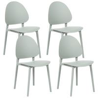 GARTENSTUHL 4er-Set Mintgrün Ceara - Mintgrün, Kunststoff (44/83/45cm) - Beliani