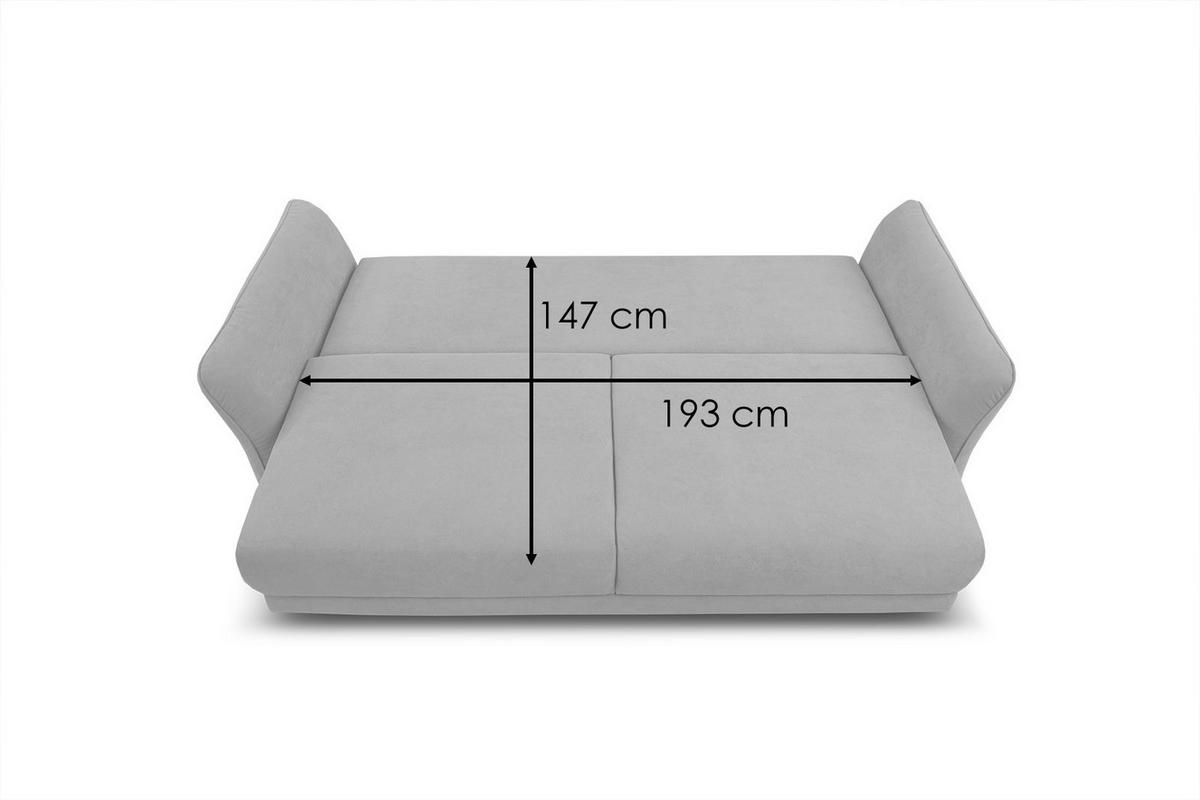 SOFA FIGARI 3-Sitzer mit Schlaffunktion, hellgrau - Hellgrau/Braun, Holz/Textil (232/90/107cm) - Wozimo