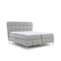 BOXBETT Grazia In Corbett - Silberfarben, Holzwerkstoff/Textil (180/200cm) - Fun Möbel