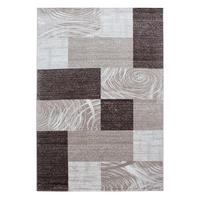 TEPPICH Kurzflor DRAU in Braun, abstrakt kariert, 140 x 200 cm - Braun, Textil (200/140cm) - KADIMA DESIGN