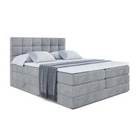 BOXSPRINGBETT BRUGO KING - 140 x 200 - H3/H4 - Grau - Grau, Holzwerkstoff (140/200cm) - ALTDECOR