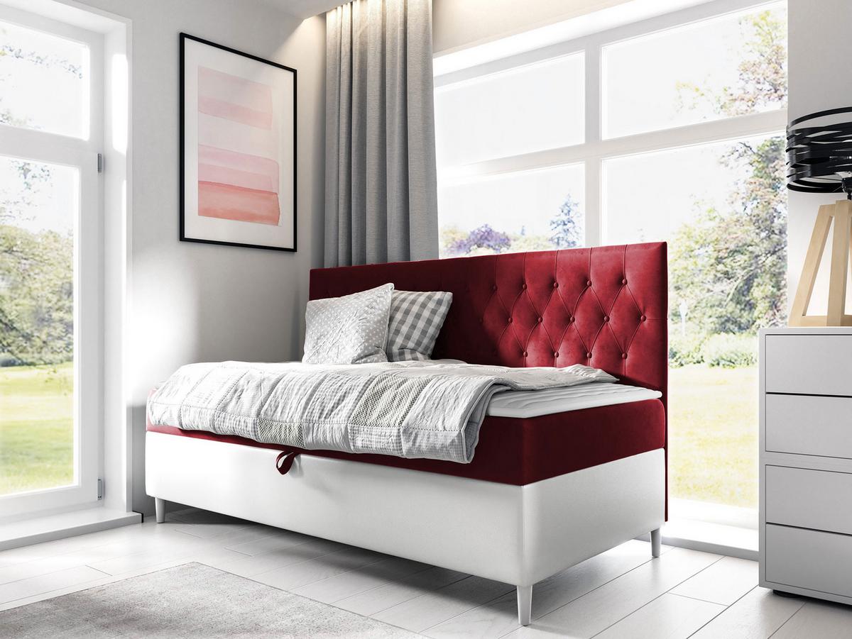 BOXBETT Filip Junior 2 - H3 - Rot/Weiß, Holz (100/200cm) - MIRJAN24