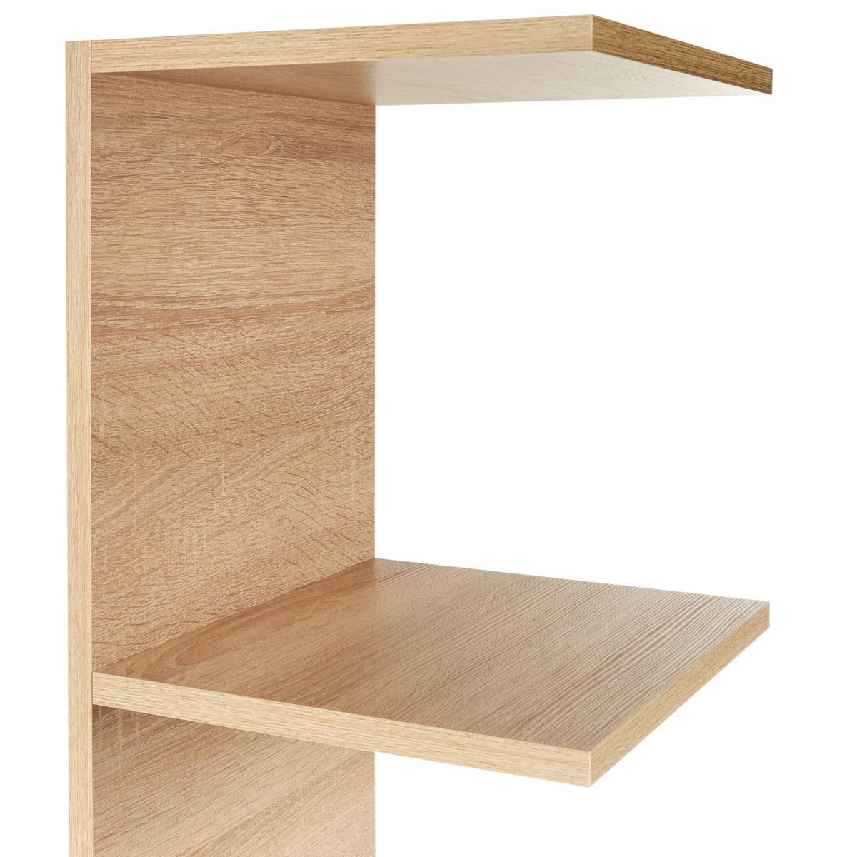 WANDREGAL 190 cm Hellbraun Eston - Braun, Holzwerkstoff (30/190/28cm) - Beliani