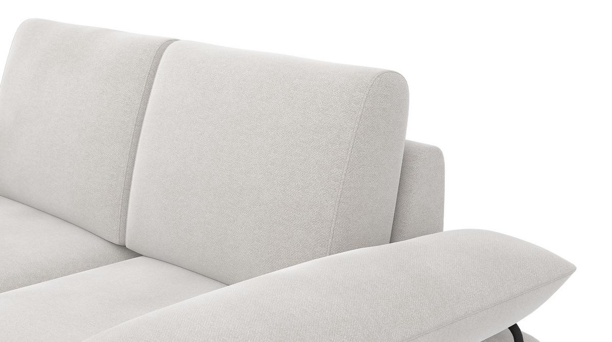 SOFA LORI 2-Sitzer, weiß - Schwarz/Weiß, Holzwerkstoff/Textil (185/87/96cm) - Wozimo
