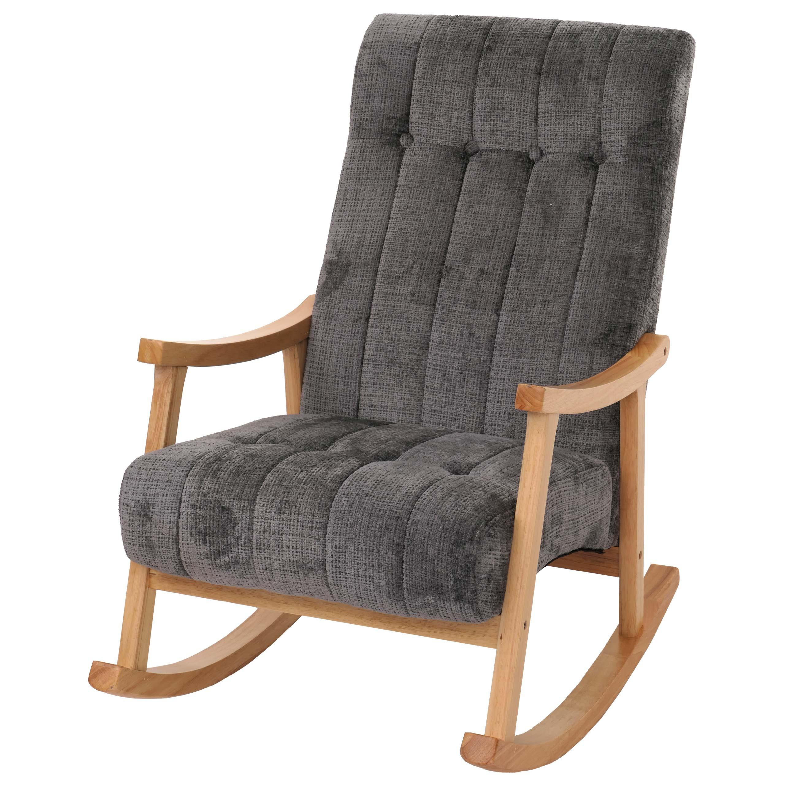 SCHAUKELSTUHL Grau - Dunkelgrau/Naturfarben, Textil (64/97/85cm) - MCW