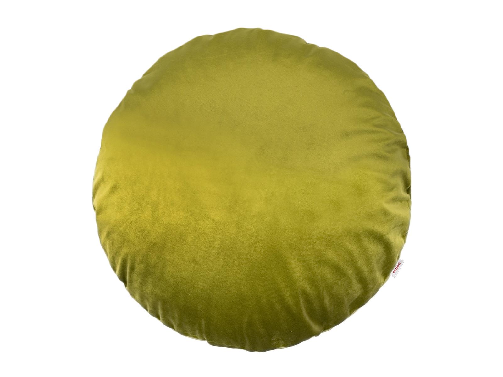 KISSENHÜLLE Rund Samt&Sonders mai-grün 50 cm Ø - Olivgrün/Grün, Textil (50/50cm) - beties Heimtextil