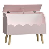 SPIELZEUGKISTE Vestnes - Rosa/Weiß, Holzwerkstoff (30/60cm) - [en.casa]