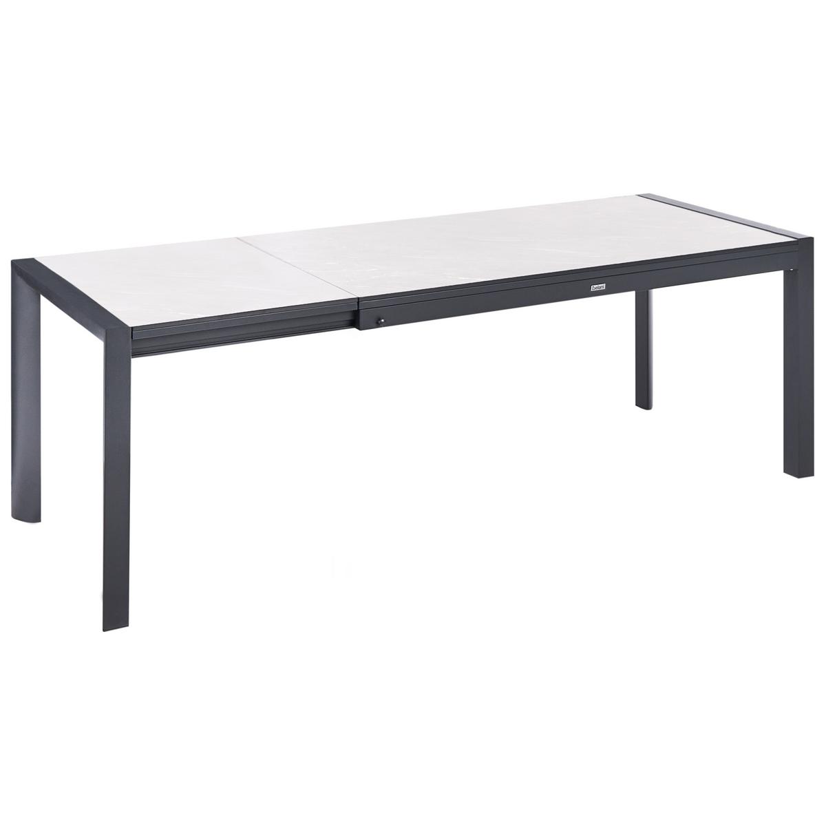 GARTENTISCH Ausziehbar 160/220-90 cm Beige Binasco - Beige, Kunststoff (160/90/75cm) - Beliani