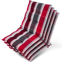 NIEDERLEHNER Sun-NL 105x50x8cm Rot-Anthrazit-Gestreift (4tlg) - Dunkelrot, Textil (50/100cm) - Beautissu 