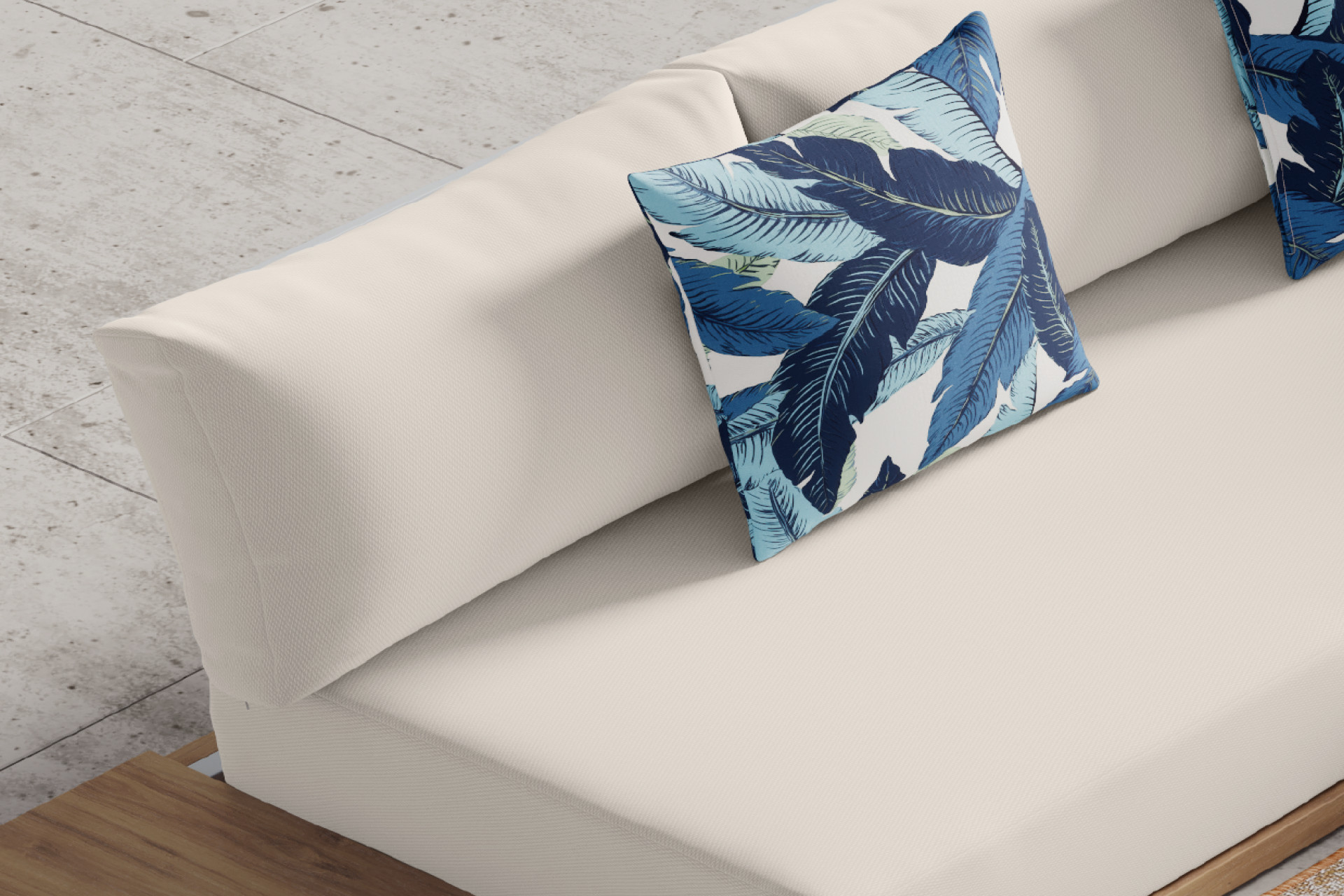 Loungegarnitur inkl. Kissen Creme Bezug Webstoff abnehmbar und waschbar Gestell weiß Eisen pulverbeschichtet rostfrei wetterfest	 		 		 		 		 		