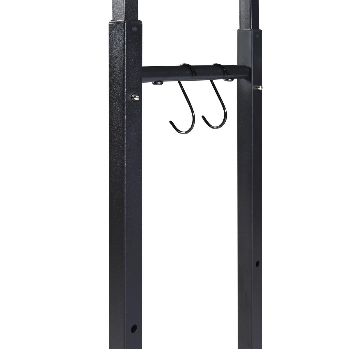 KAMINHOLZREGAL Kasan - Schwarz, Metall (65/150/25cm) - [en.casa]