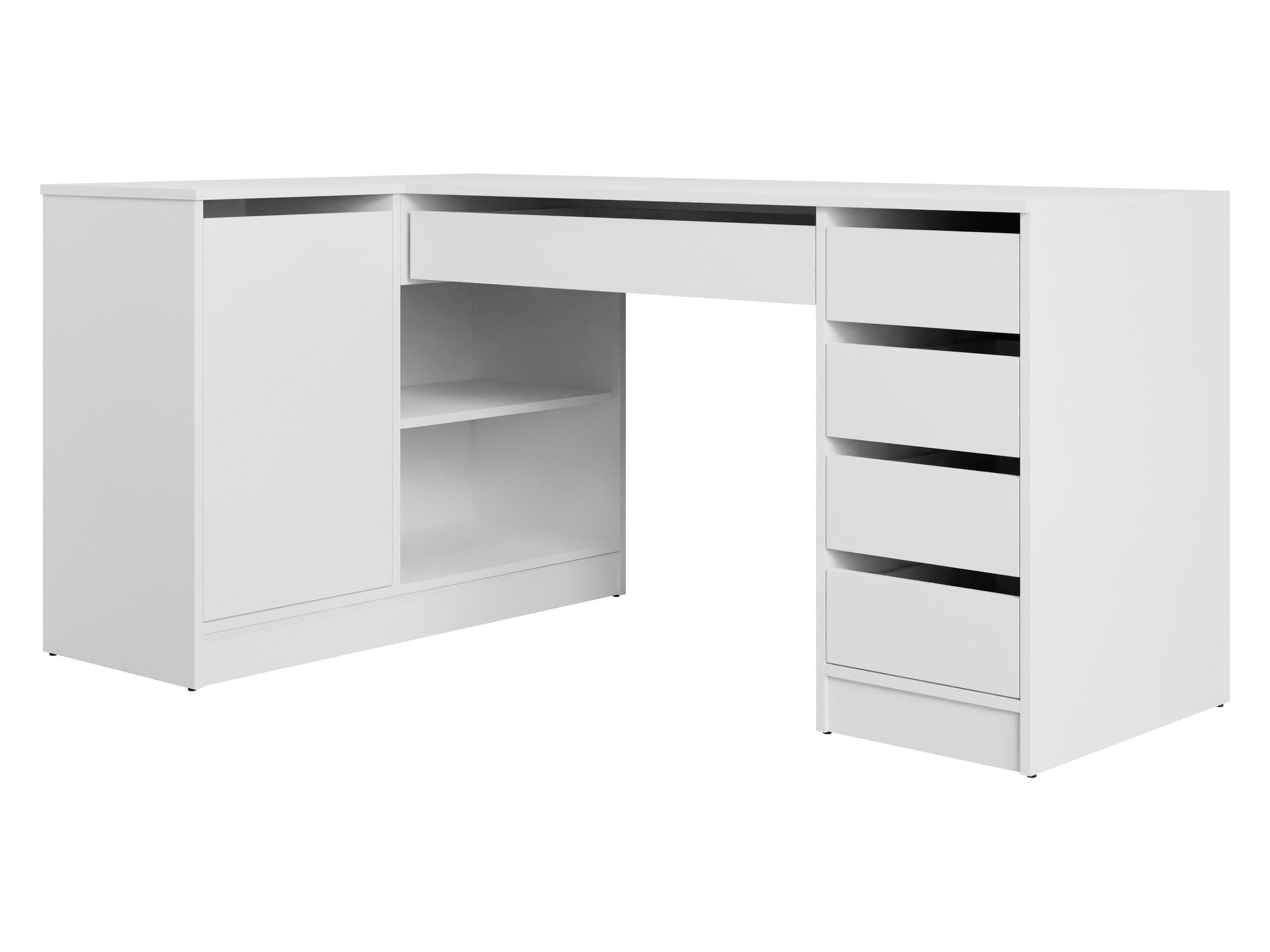 ECKSCHREIBTISCH Ada - Schwarz/Weiß, Holzwerkstoff/Kunststoff (98/158/76cm) - MIRJAN24