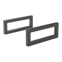 WANDKONSOLE-SET 2 TLG. Hawangen - Schwarz, Metall (4/20/50cm) - [en.casa]