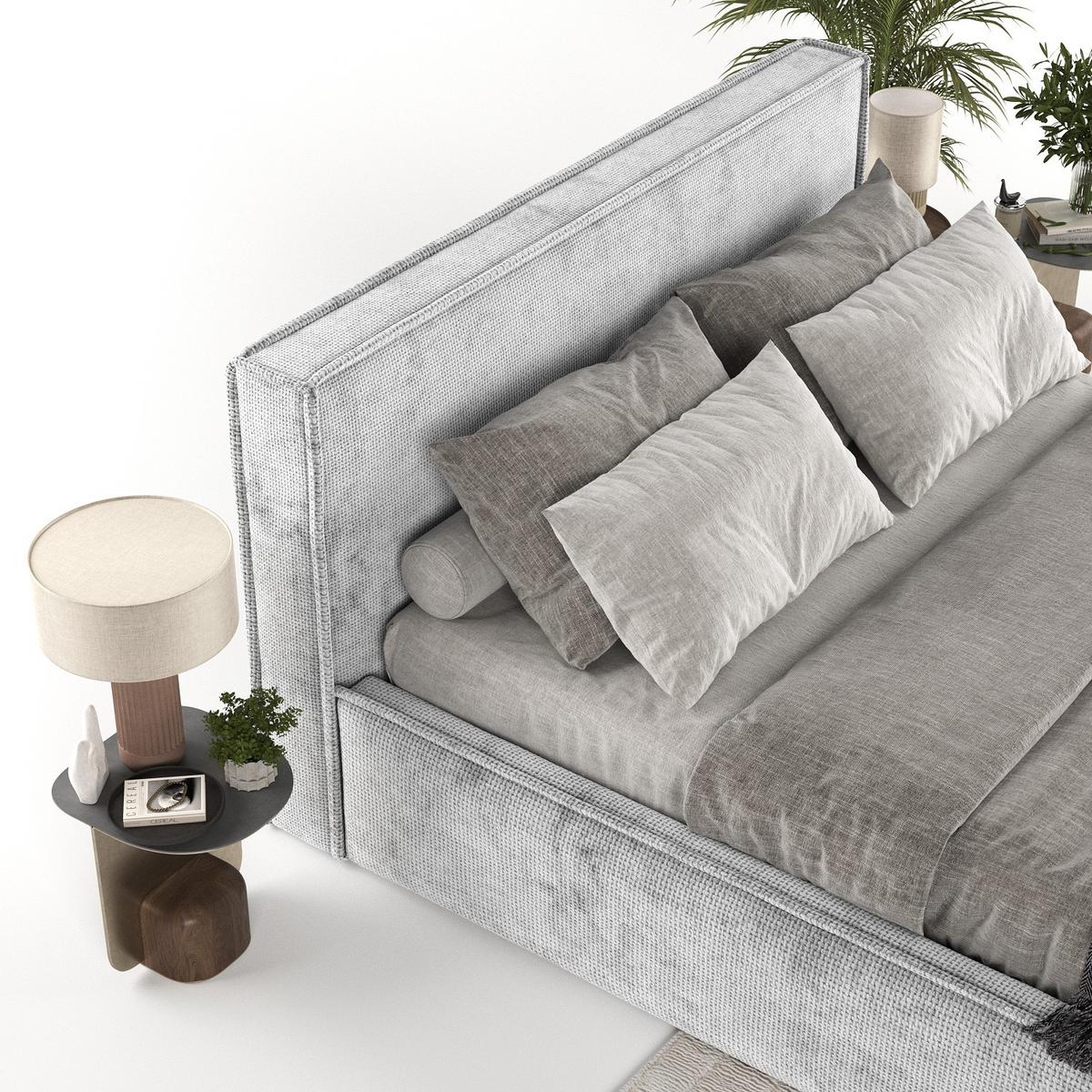POLSTERBETT Sato mit Stauraum 140/200 cm Hellgrau im Bonita Stoff - Hellgrau/Schwarz, Holz/Holzwerkstoff (140/200cm) - AltaBeds