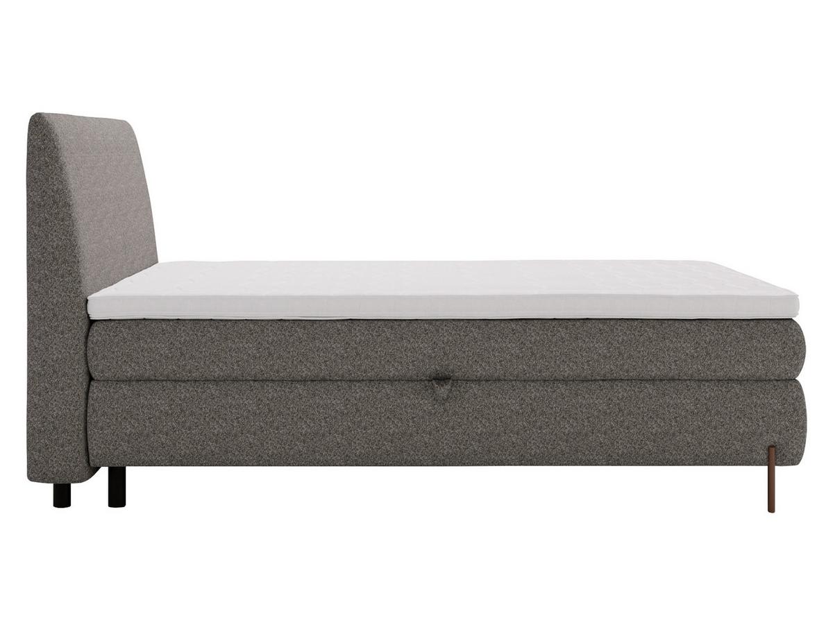 BOXBETT Evia - H3 - Braun/Grau, Holzwerkstoff/Textil (160/200cm) - MIRJAN24