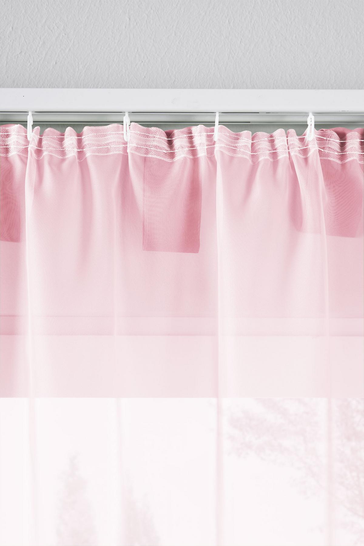 SCHLAUFENGARDINEN Voile 2er Set 175x140 cm Hellrosa - Rosa, Textil (140/175cm) - Gardinenbox.eu