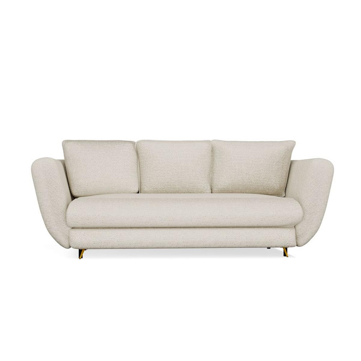SOFA Beige, Gold 248/99/104 - Beige, Holzwerkstoff (248/99/104cm) - RAUMHIRSCH FURNITURE