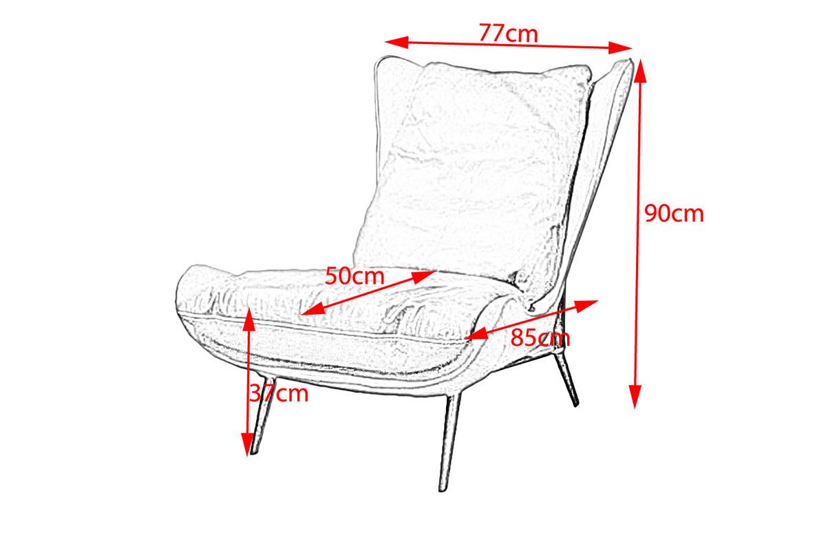 SESSEL ERIO Braun Leder - Schwarz/Braun, Leder (77/90/85cm) - KAWOLA