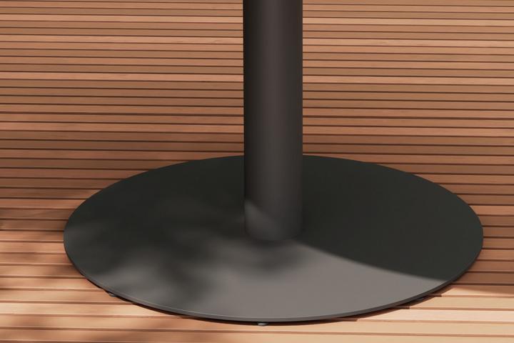 Gartentisch Gestell Stahl Beinform Säule rund Anthrazit