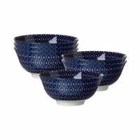 MÜSLISCHALEN Royal Reiko blau-weiß ø 15,5 cm 6er Set - Blau/Weiß, Keramik (15.5cm) - Ritzenhoff Breker