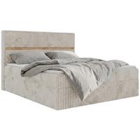 BOXBETT ORVO 200/200 - Beige Cord - Topper Visco - H3 - Beige/Schwarz, Kunststoff/Textil (200/200cm) - MKS