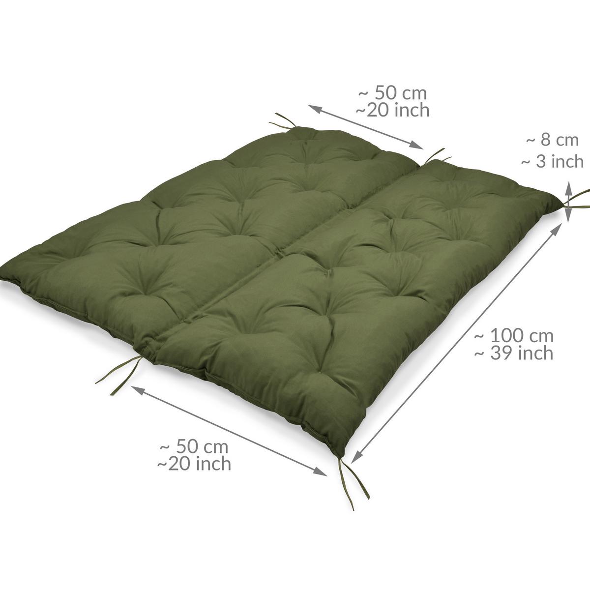 BANKAUFLAGE Flair BR 100x50cm Olivgrün - Olivgrün, Textil (50/100cm) - Beautissu 