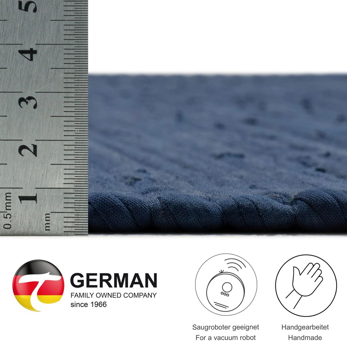 FLECKERLTEPPICH Chindi 40x60 cm - Blau, Textil (40/60cm) - Rug and Roll