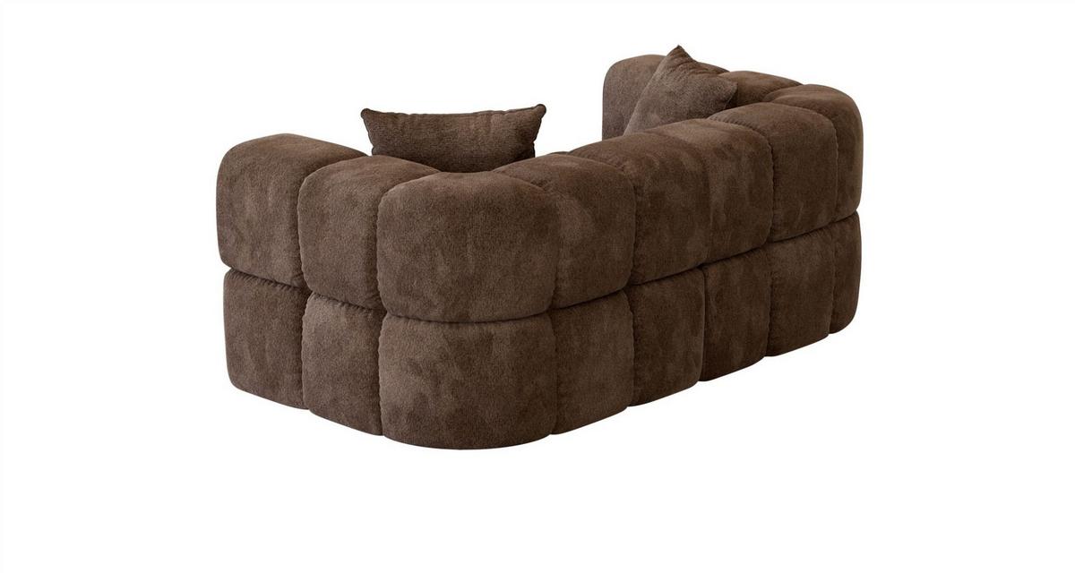 SOFA 2-sitzer Vega - Dunkelbraun, Holzwerkstoff/Textil (200/77/103cm) - Fun Möbel
