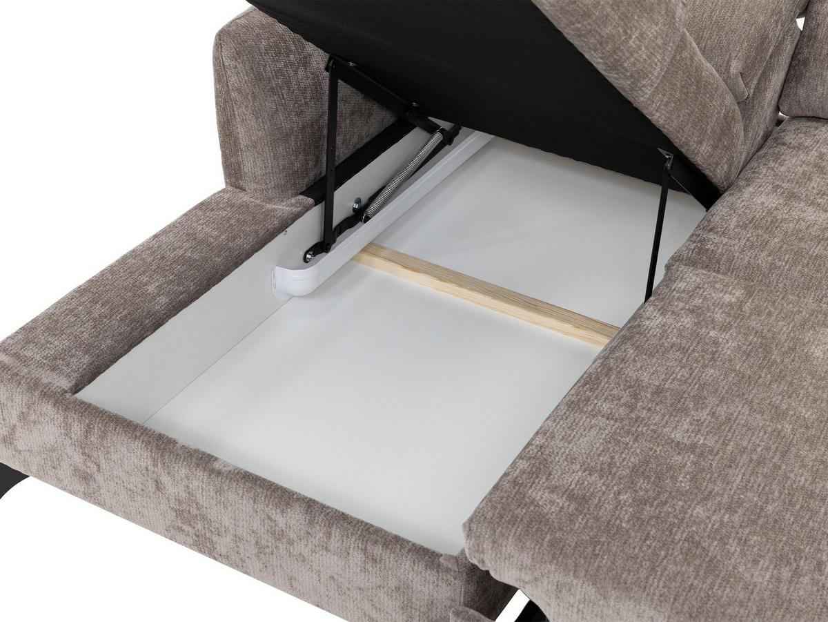 ECKSOFA Talia, Seite: Rechts 2R-LC - Hellbraun/Schwarz, Holz/Kunststoff (238/167cm) - MIRJAN24