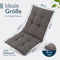 NIEDERLEHNERAUFLAGE Sun-NL 105x50x8cm Taupe (4tlg) - Naturfarben, Textil (50/8/100cm) - Beautissu 