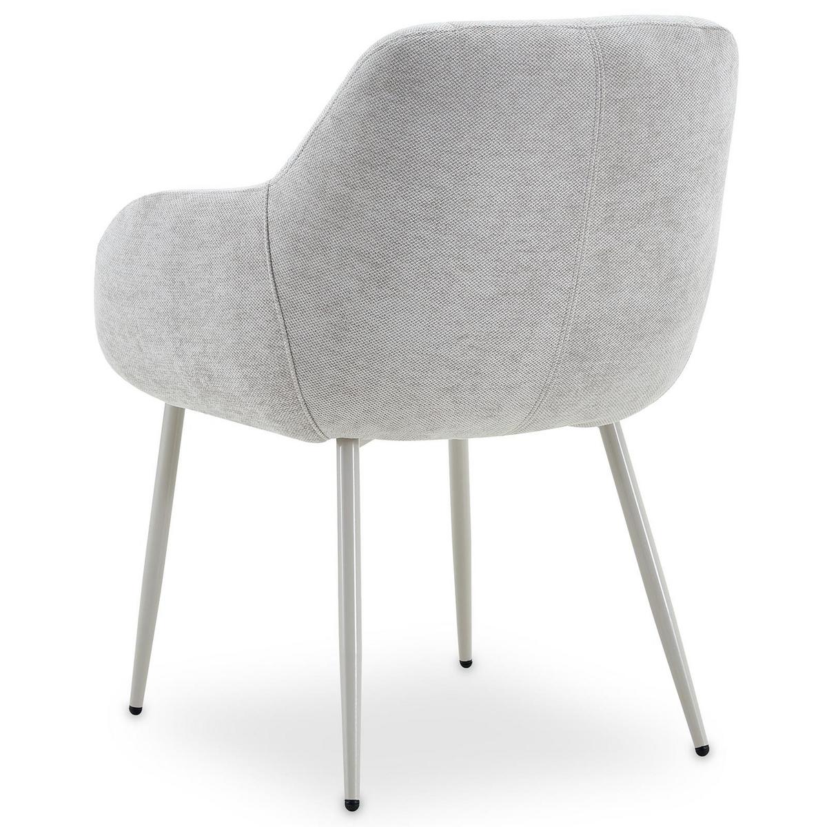 ESSZIMMERSTÜHLE SOMA 2er-Set hellgrau - Hellgrau, Textil (64/83/68cm) - IDIMEX