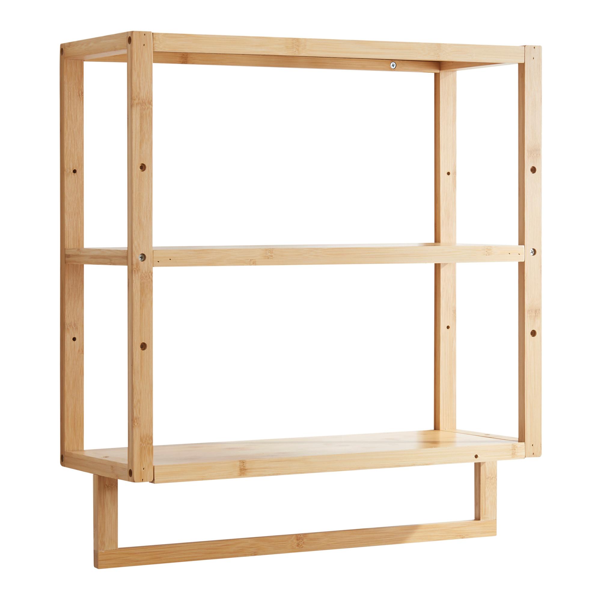 BADEZIMMERREGAL Östra - Naturfarben, Holz (52/58.5/21cm) - [en.casa]