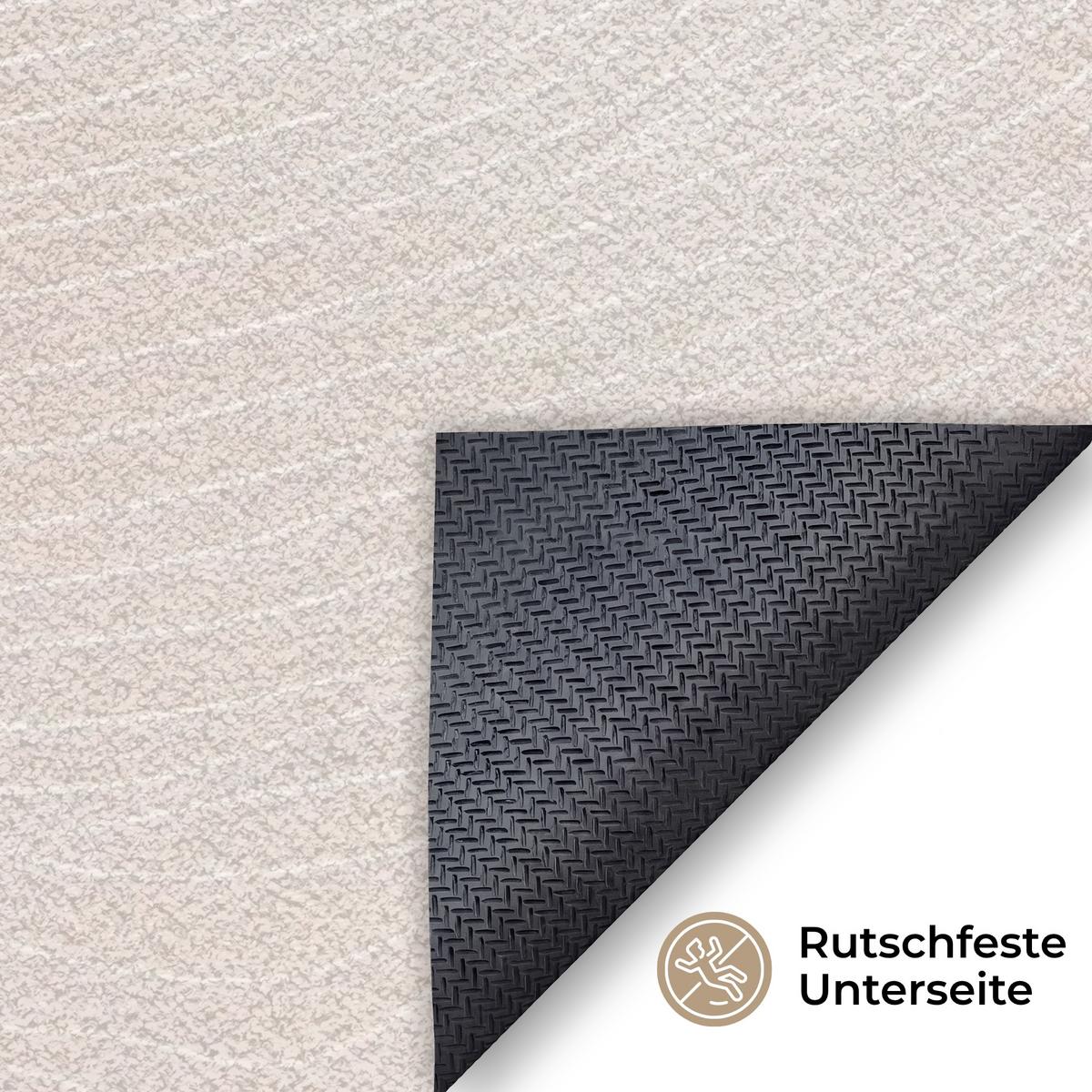FUSSMATTE Wellenlinien - Luftströme - Harmonisch Schmutzfänger 180x120 cm - Beige, Kunststoff (180/0.4cm) - MuchoWow
