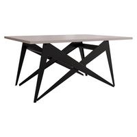 2-IN-1 COUCHTISCH UND ESSTISCH Xena - Kaschmir/Schwarz, Holzwerkstoff/Metall (70/90/45cm) - MIRJAN24