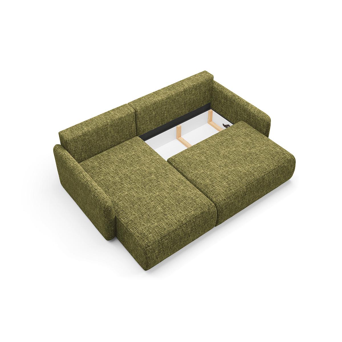 ECKSOFA Lazare 3 Sitzplätze Grün - Grün, Holz (207/148cm) - Petits-meubles