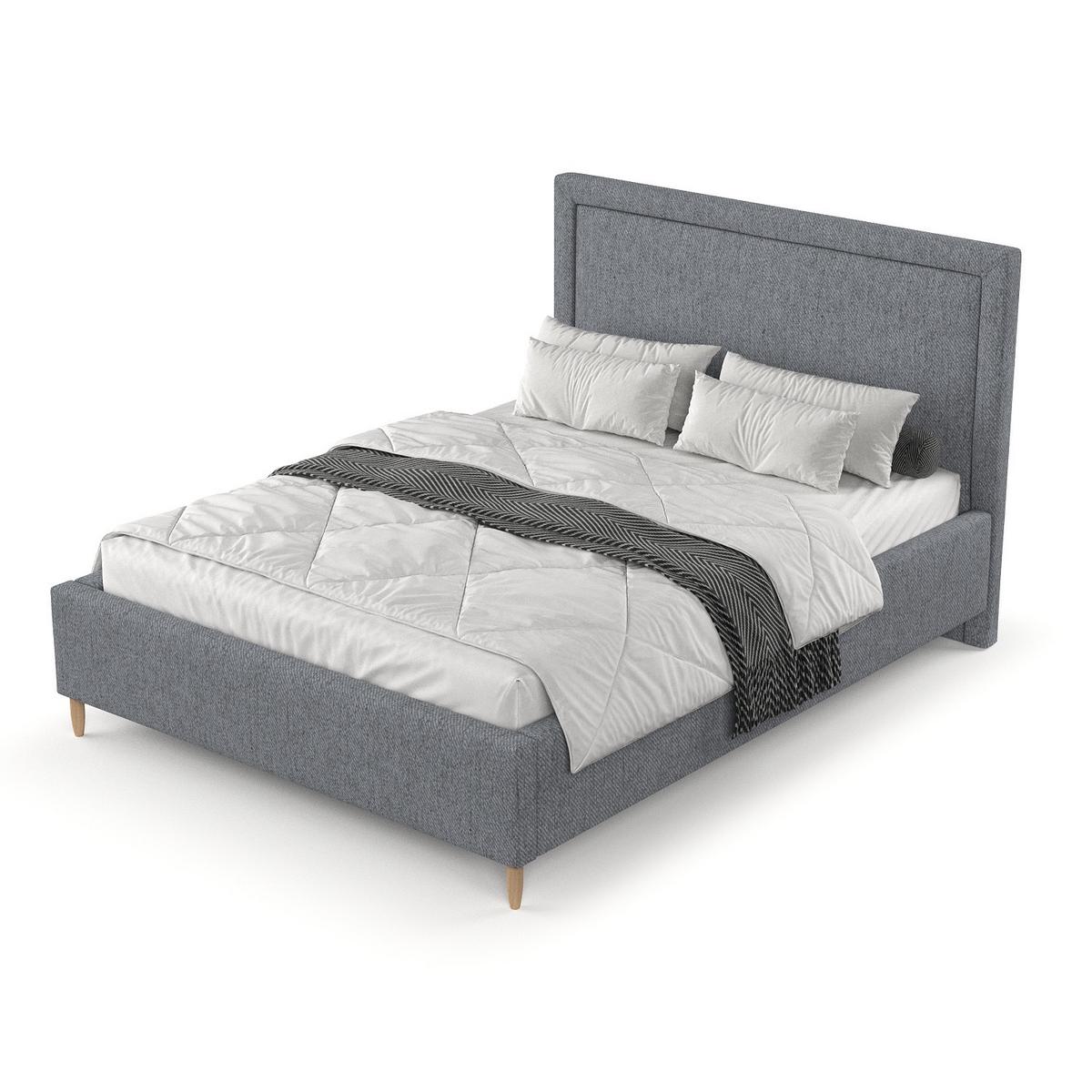POLSTERBETT Vega 140/200 cm Grau im Neve Stoff - Naturfarben/Grau, Holz/Holzwerkstoff (140/200cm) - AltaBeds