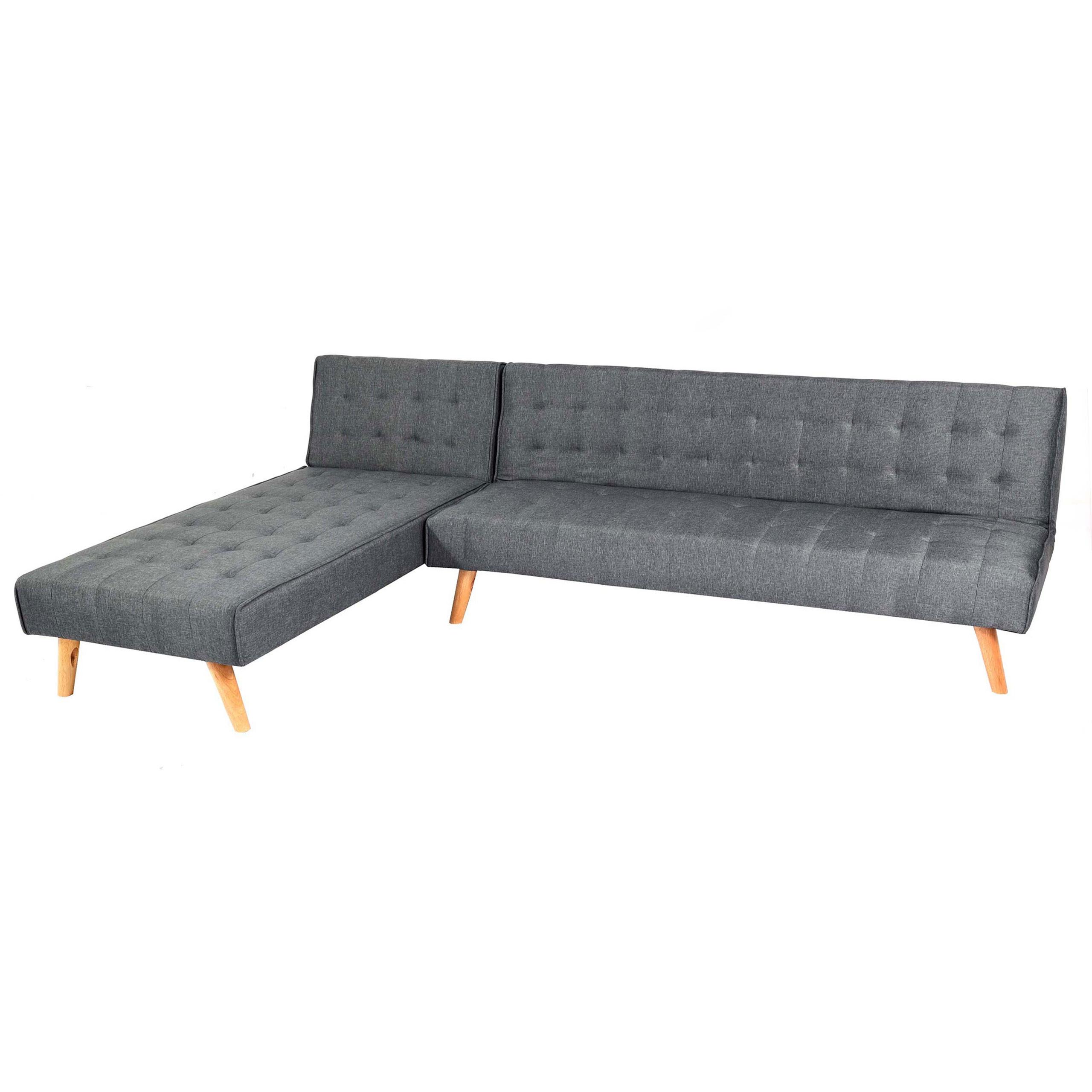 ECKSOFA Anthrazit - Dunkelgrau/Anthrazit, Textil (256/176cm) - MCW