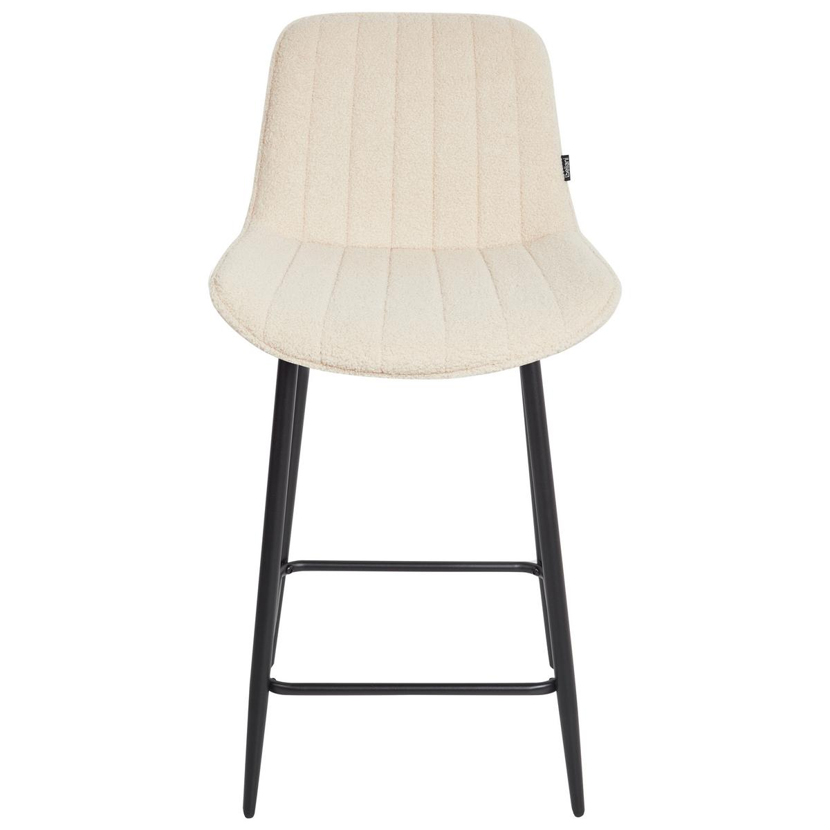 BARSTUHL 2er-Set Bouclé HellbeigeDubrovnik - Beige, Textil (49/94/52cm) - Beliani