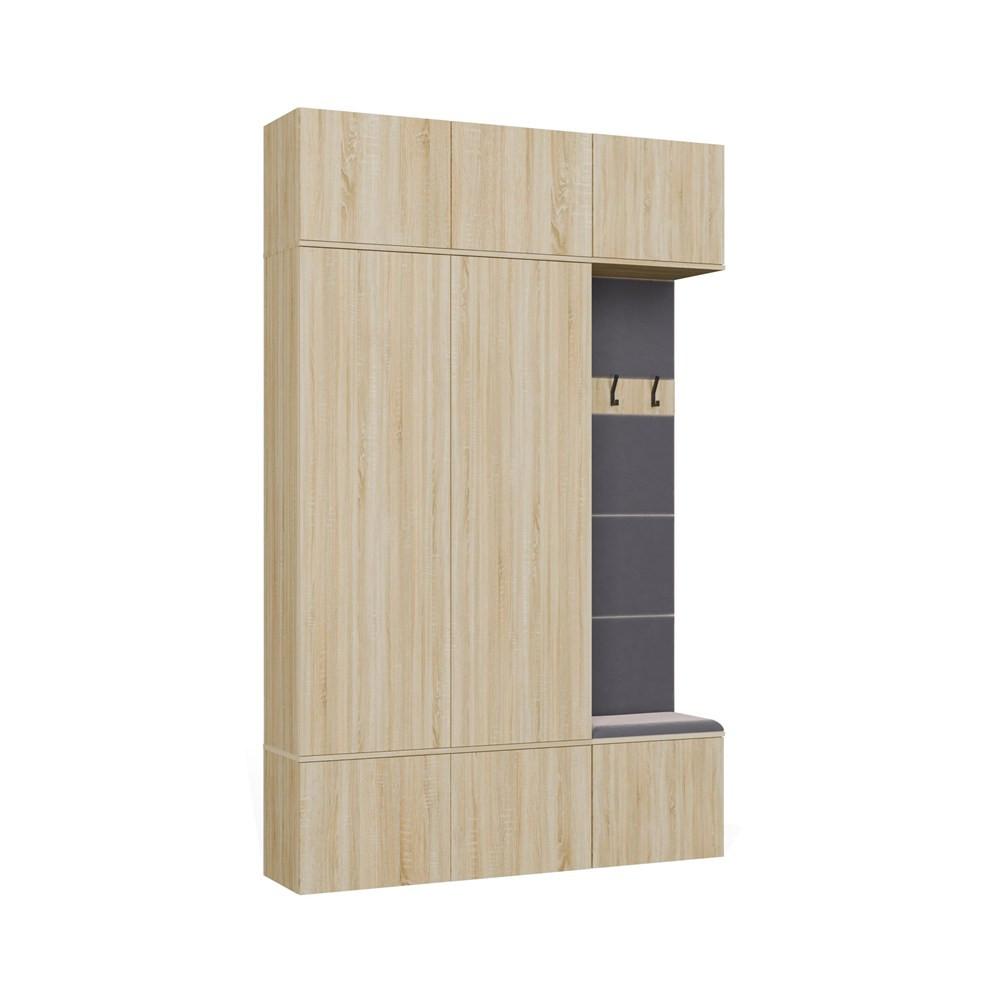 GARDEROBENSCHRANK modern, Schrank Set Kleiderschrank - Schuhschrank Sonoma Eiche 150/238/35 - Sonoma Eiche, Holzwerkstoff (150/238/35cm) - RAUMHIRSCH FURNITURE