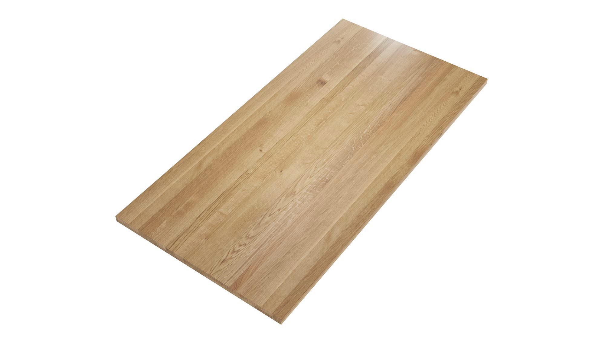 TISCHPLATTE Danaila 180x4x90 Esstischplatte Massivholz Wildeiche - Wildeiche, Holz (180/4/90cm) - 58aufmkessel