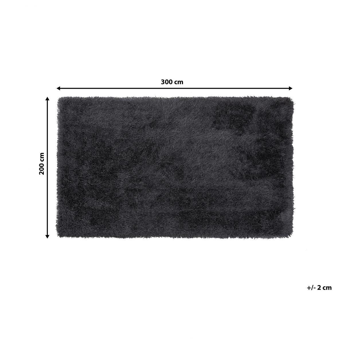 SHAGGY-TEPPICH Cide 300/200 cm - Schwarz, Kunststoff (200/300cm) - Beliani