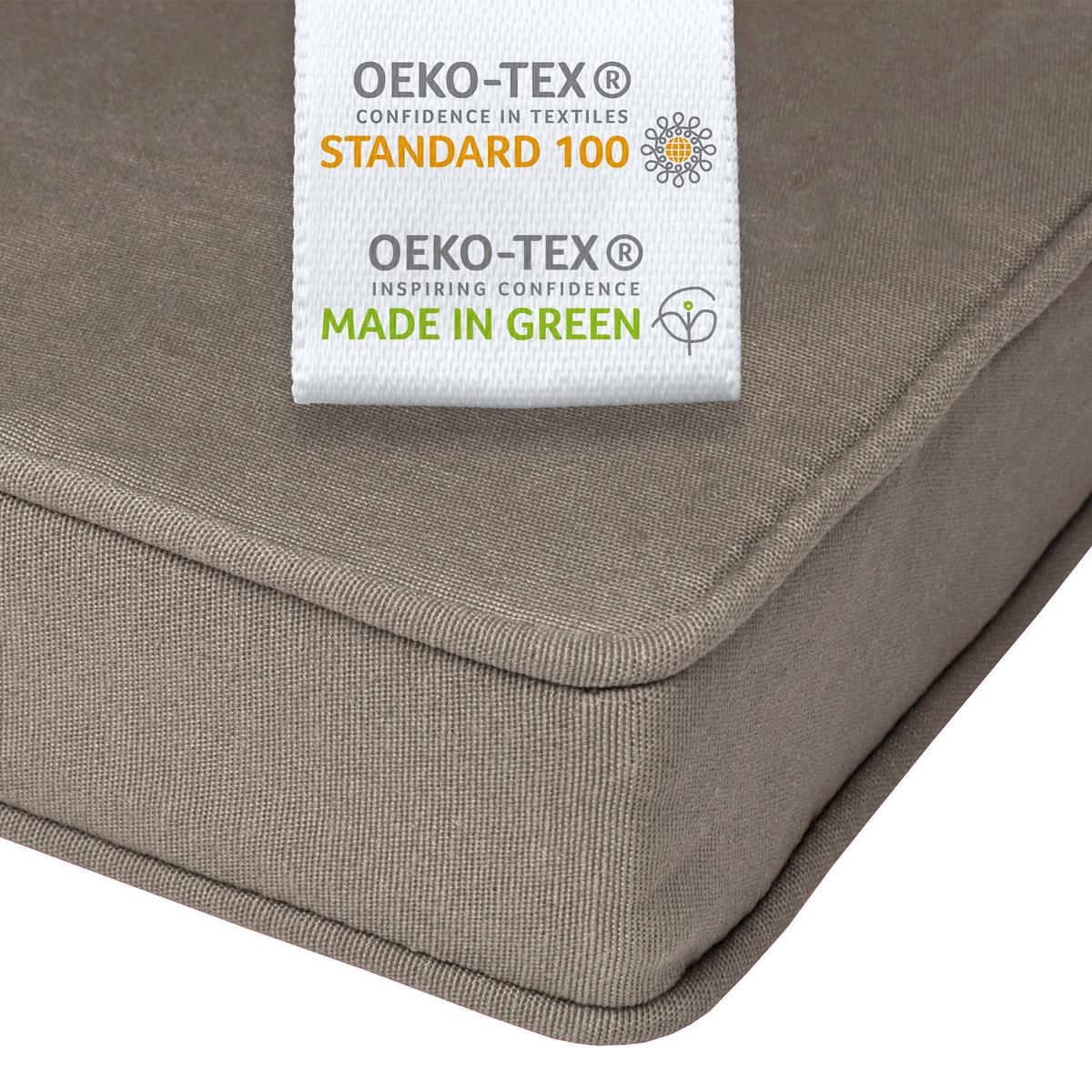 BANKAUFLAGE Loft BK 120x48x5cm Taupe - Taupe, Textil (48/120cm) - Beautissu 