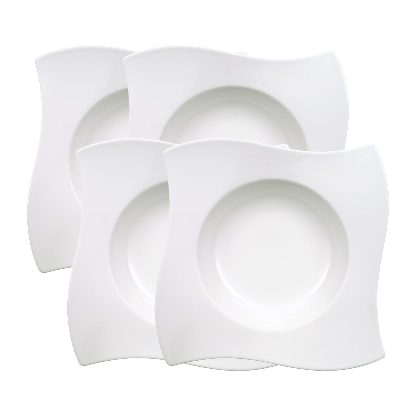 PASTATELLER NewWave weiß 28 x 28 cm 4er Set - Weiß, Keramik (1cm) - Villeroy & Boch