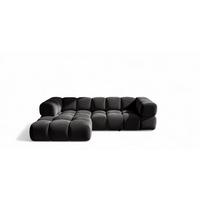 ECKSOFA Blanche In Bluvel - Schwarz, Holzwerkstoff/Textil (280/150cm) - Fun Möbel