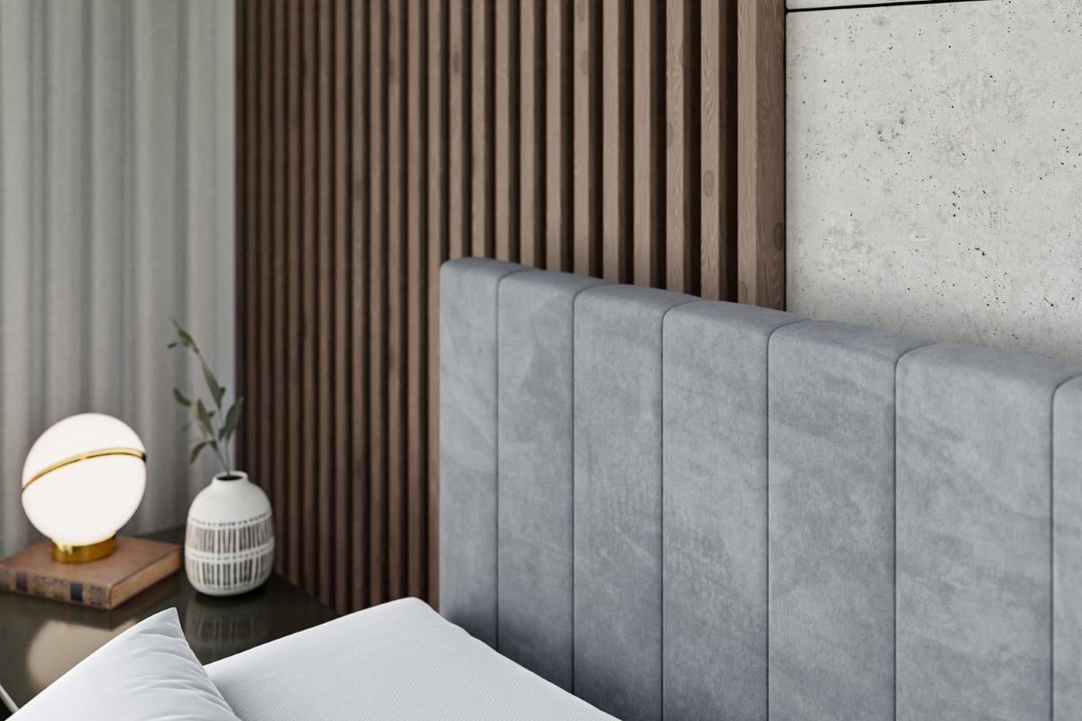 BOXBETT mit Matratze H3 und Lattenrost - EDITA - 140x200 cm Grau - Grau, Holzwerkstoff (140/200cm) - ALTDECOR