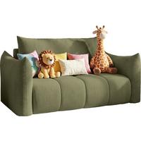 SCHLAFSOFA Lilo mit Bettkasten, Hellgrün Cordstoff 120/86/101 cm - Schwarz/Hellgrün, Kunststoff/Textil (120/86/101cm) - WFL GROUP
