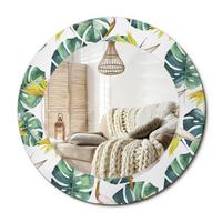 SPIEGEL Rund Ø 50 cm mit Aufdruck - Multicolor, Glas (50/50/0.4cm) - Wallfluent